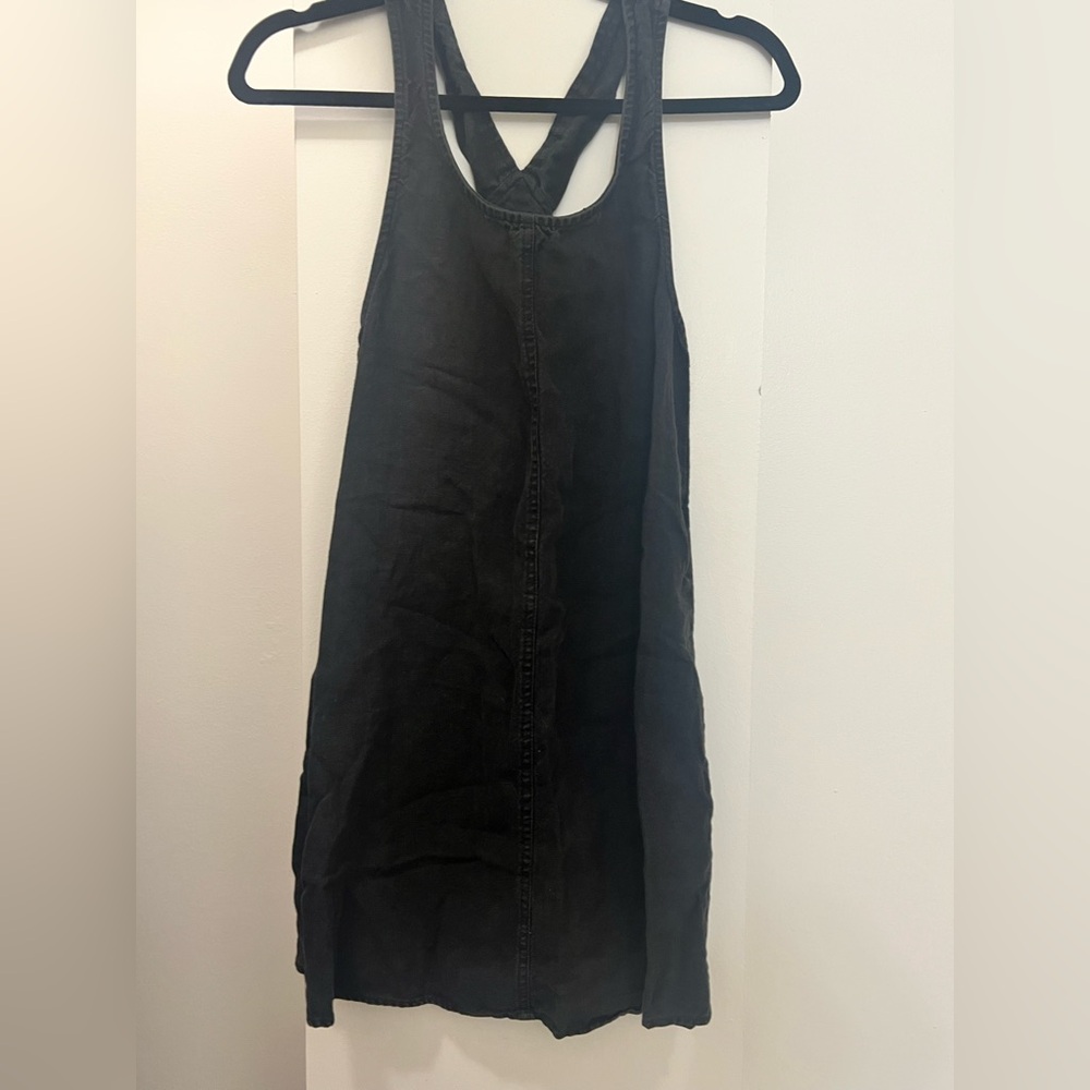 Black Linen Ann Taylor Halter Dress